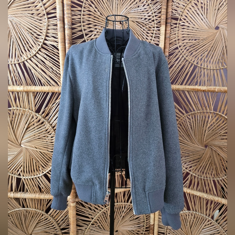 π‘ Levi Strauss Grey Wool Bomber Jacket